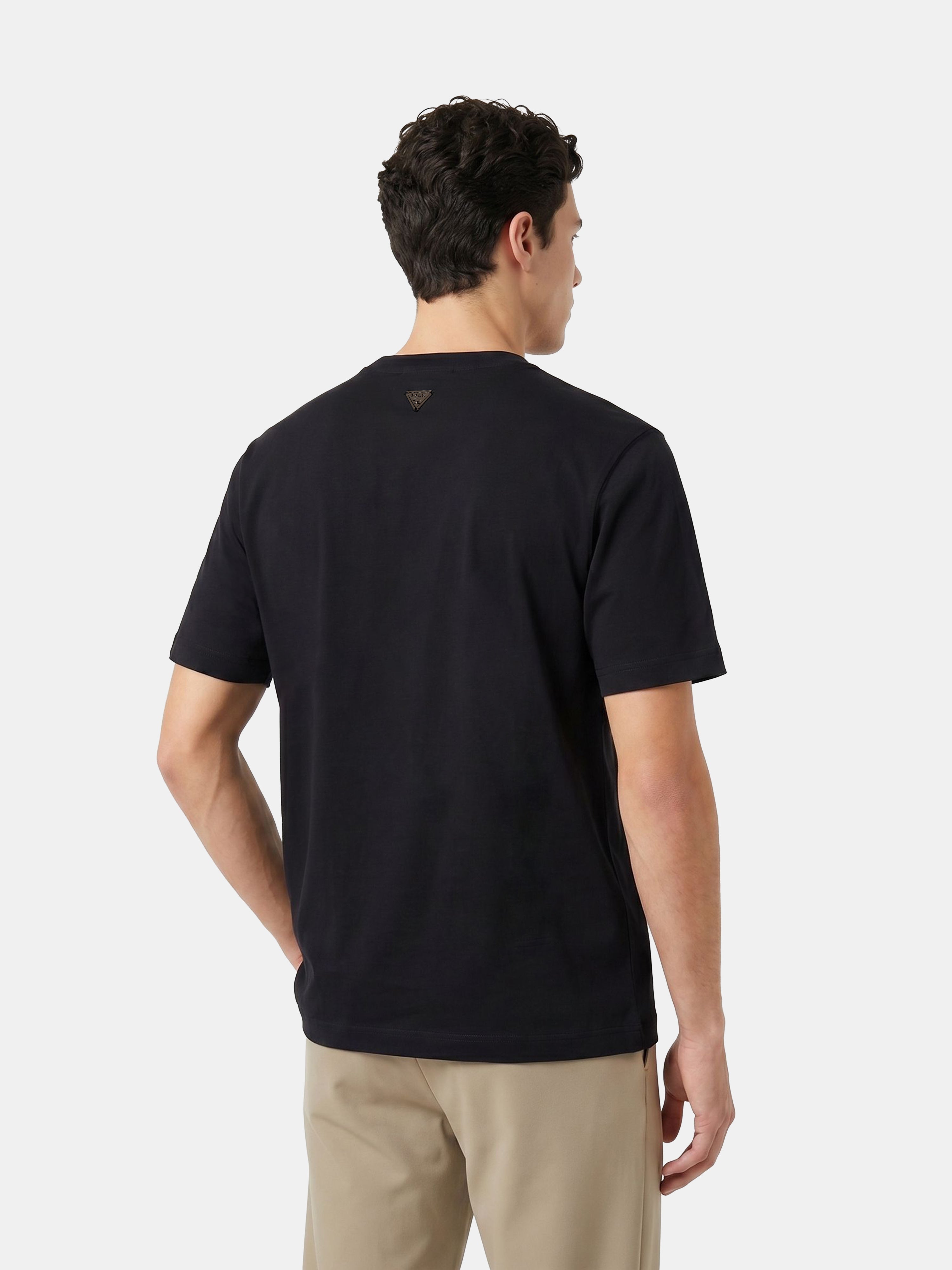 Men Black Graphic Cotton T-Shirt