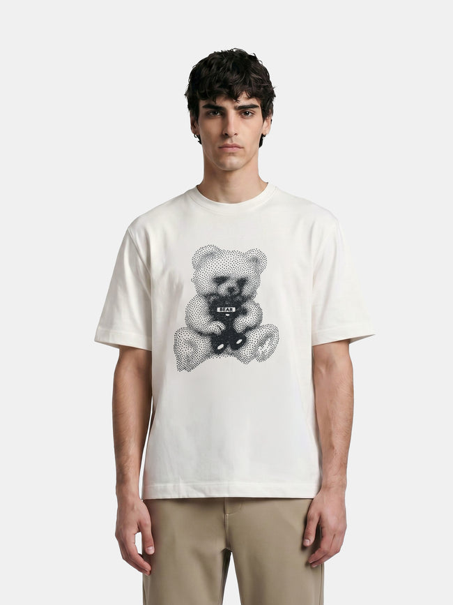 Men Off White Graphic Cotton T-Shirt