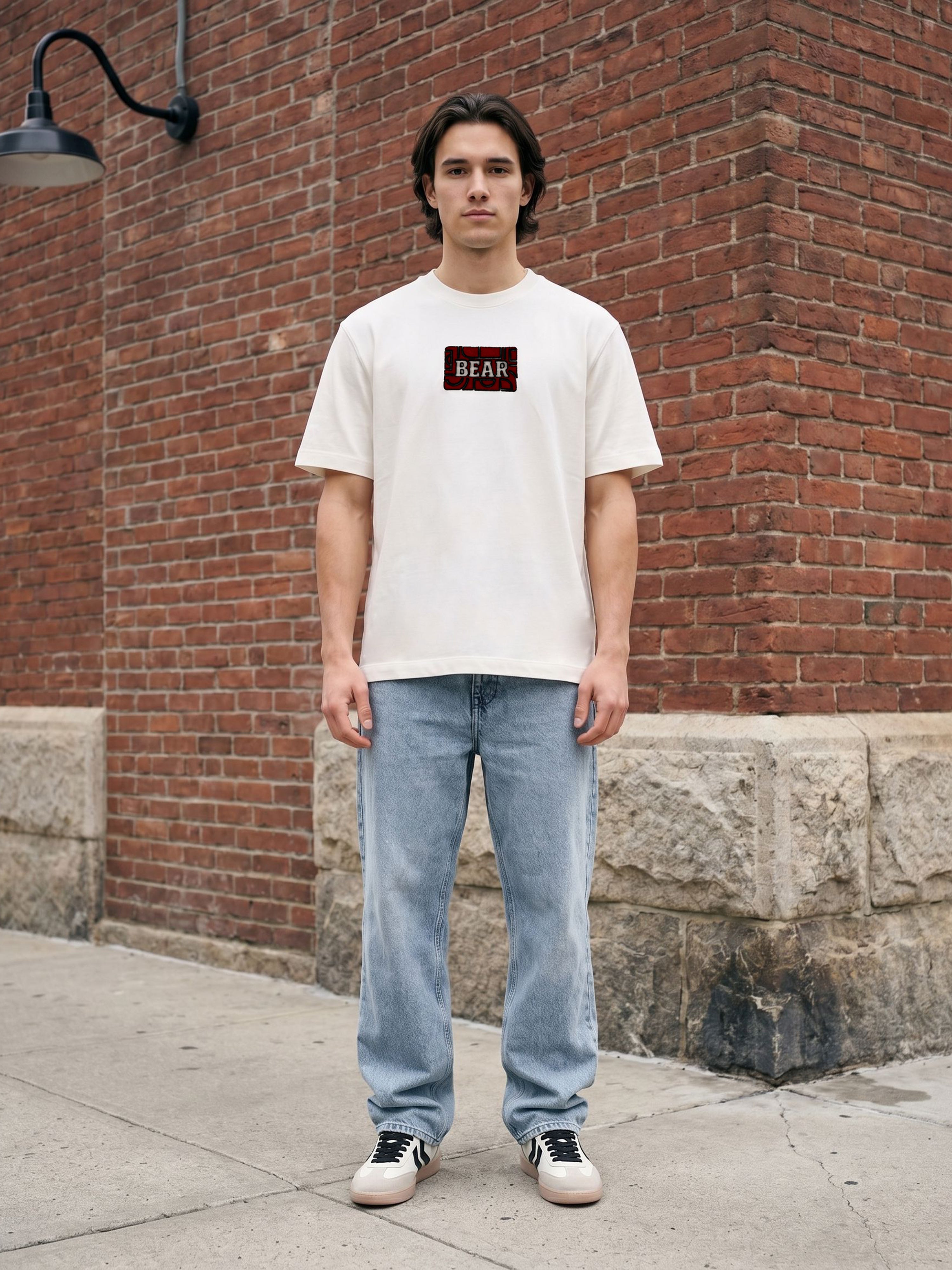 Men Off White Graphic Cotton T-Shirt