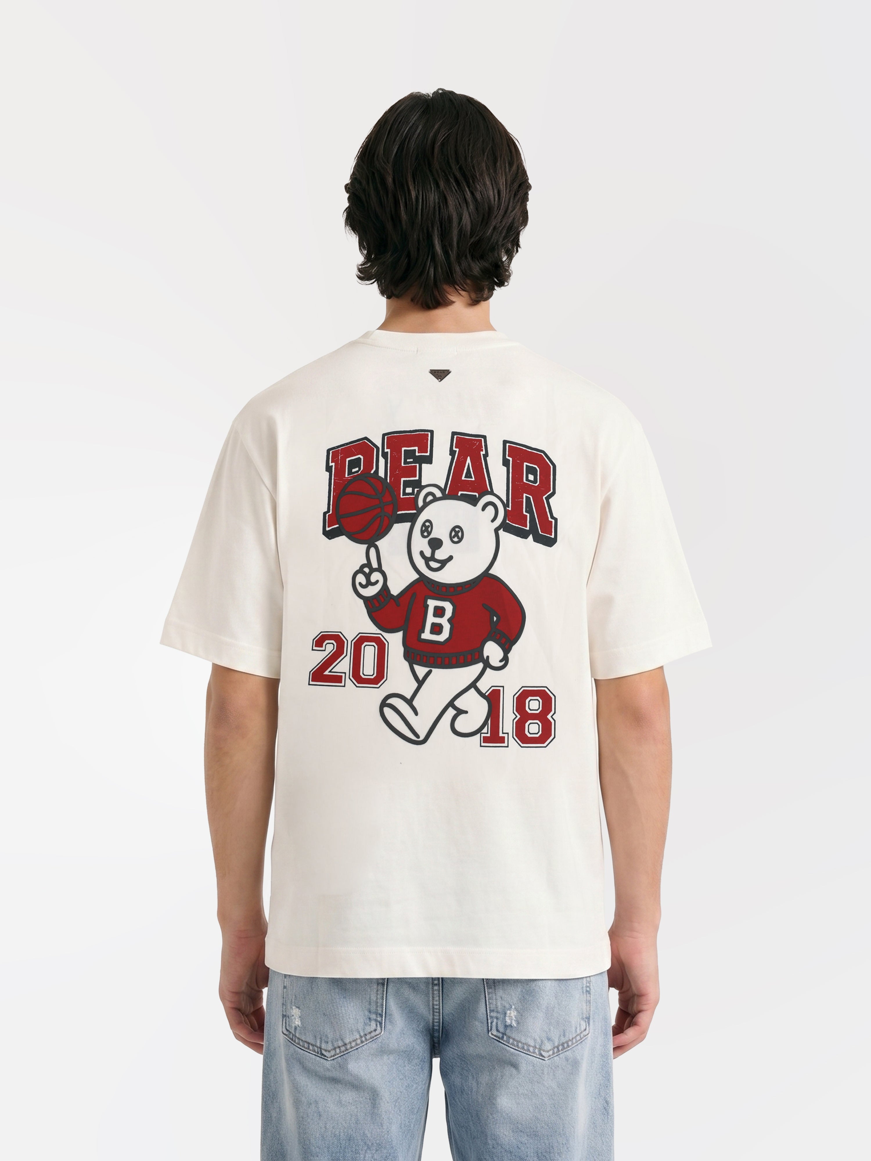 Men Off White Graphic Cotton T-Shirt