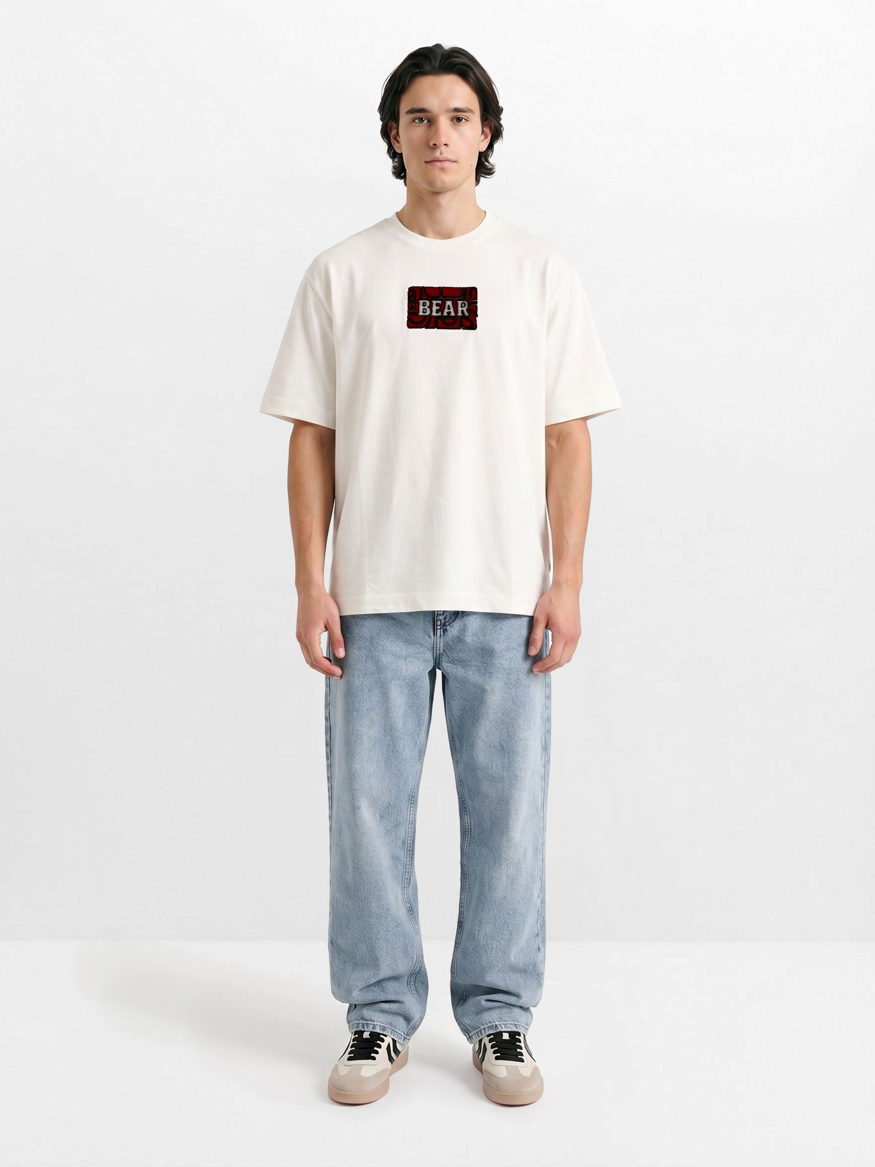 Men Off White Graphic Cotton T-Shirt