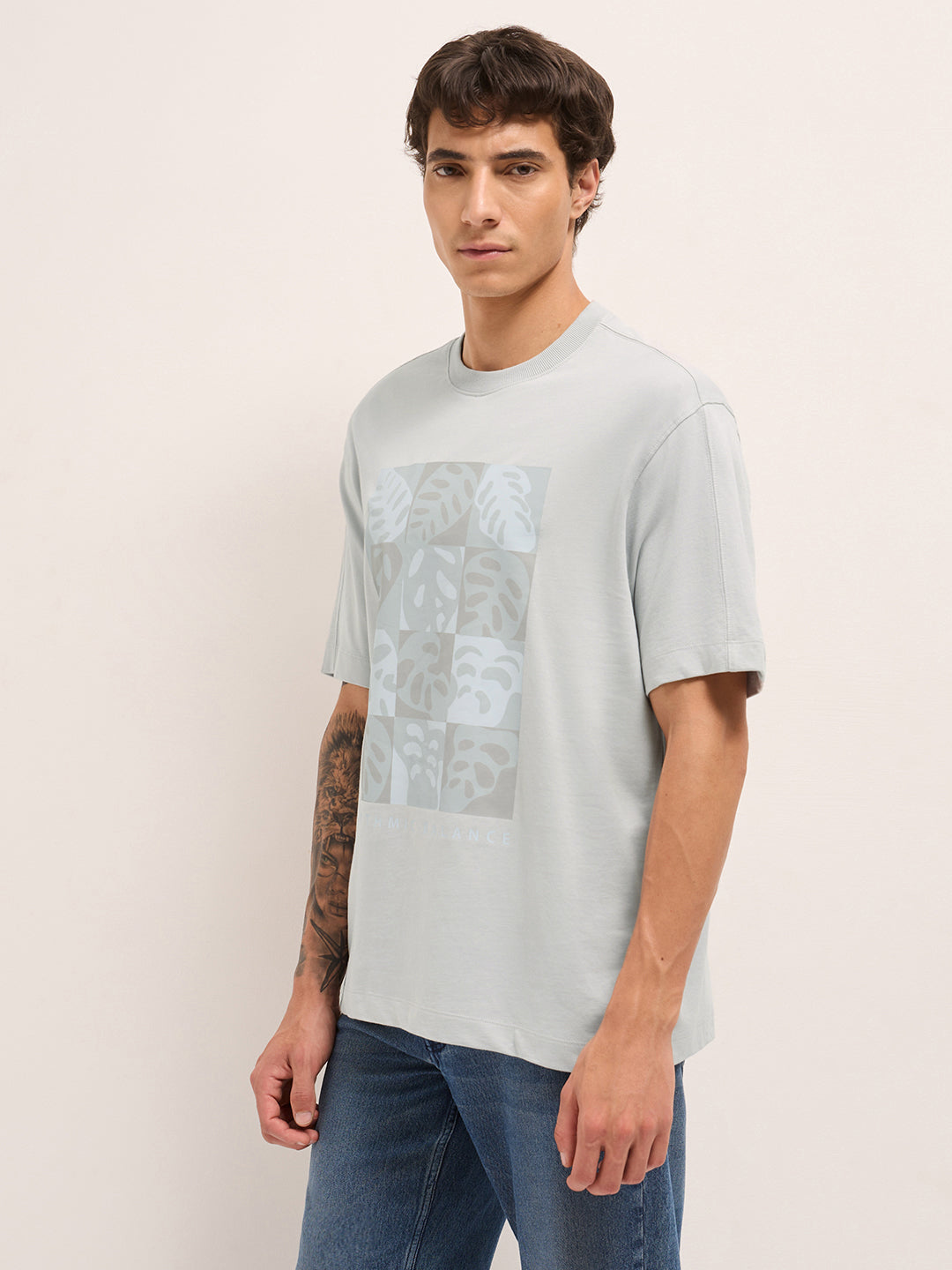 Men Pure Cotton Graphic Printed T-Shirt