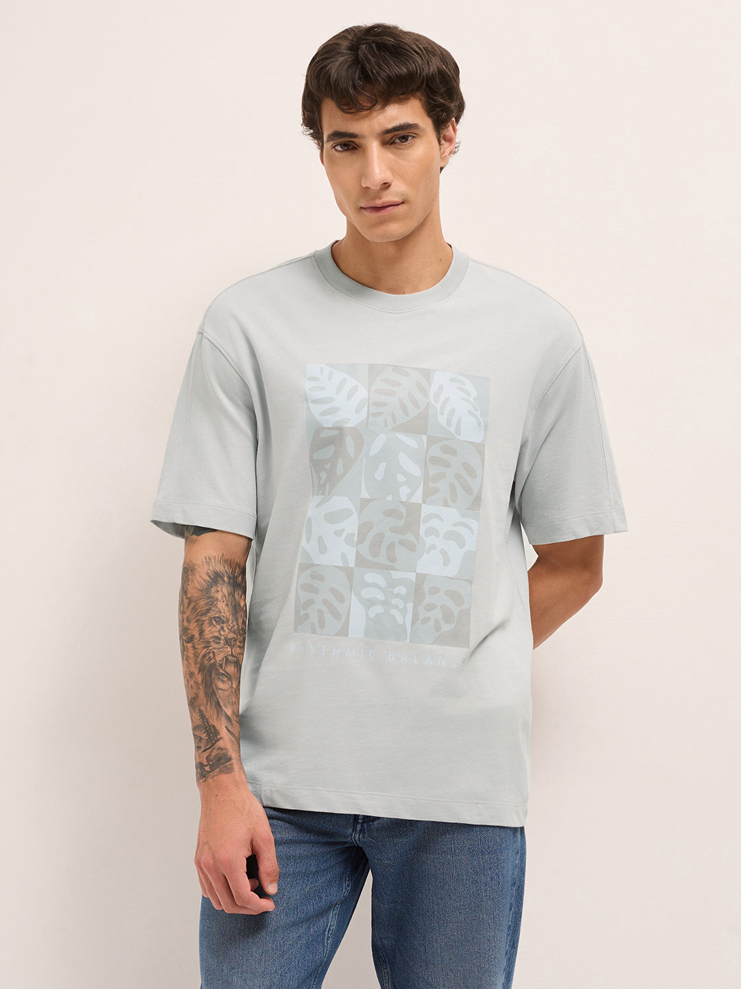 Men Pure Cotton Graphic Printed T-Shirt