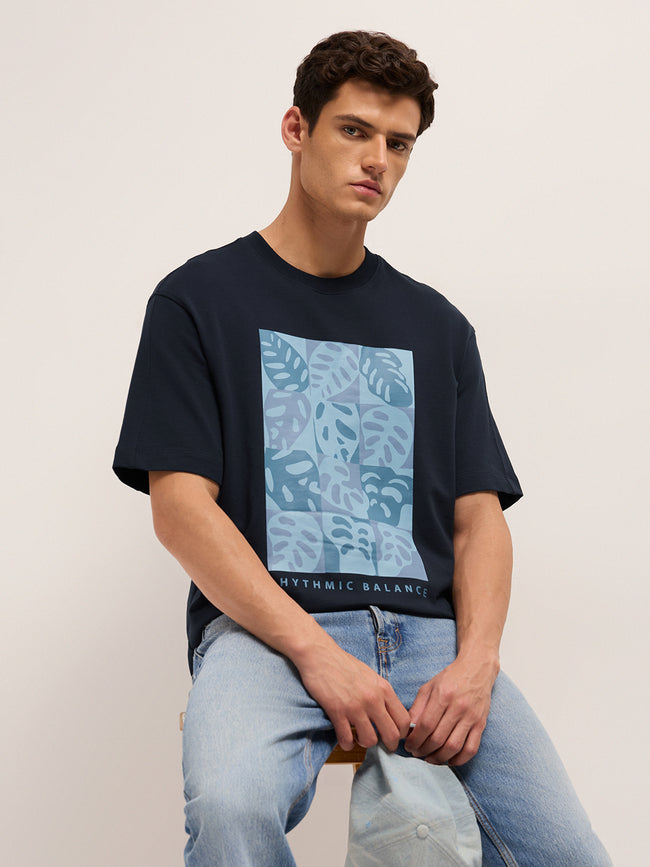 Men Cotton Graphic Printed Oversize Tshirt