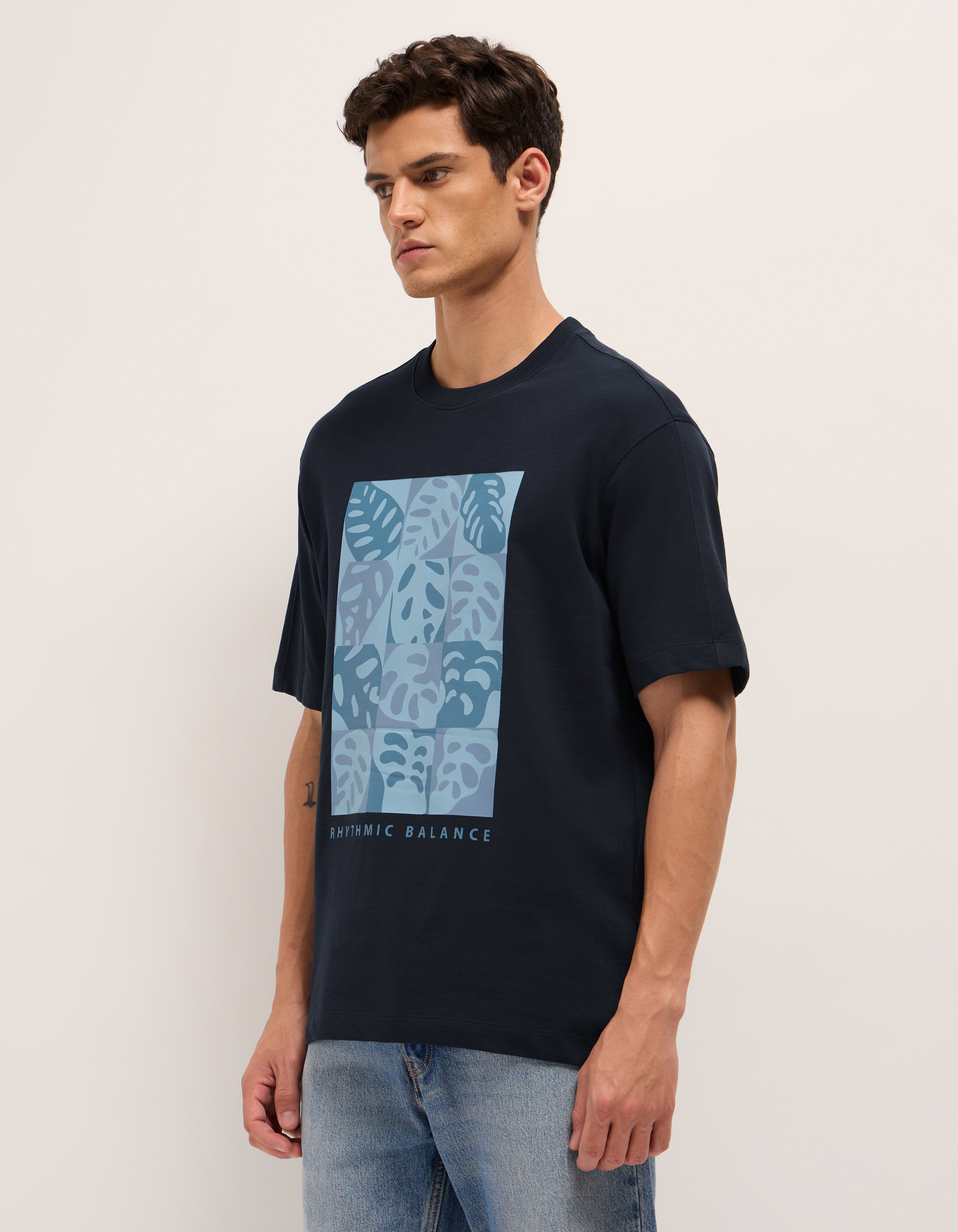 Men Cotton Graphic Printed Oversize Tshirt