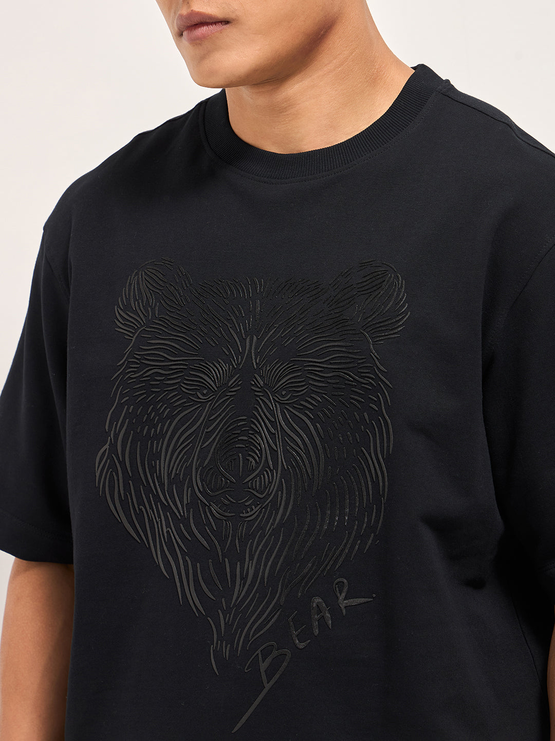 Men Black Oversized T-Shirt