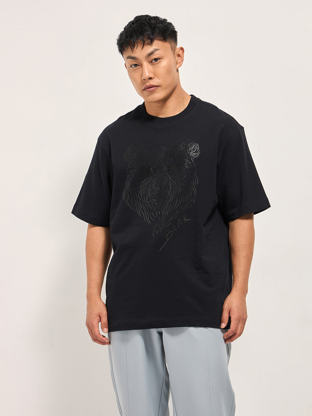 Men Black Oversized T-Shirt