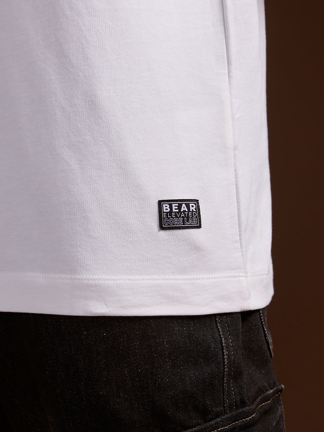 Men White Oversize Graphic Print Crew Neck T-shirt