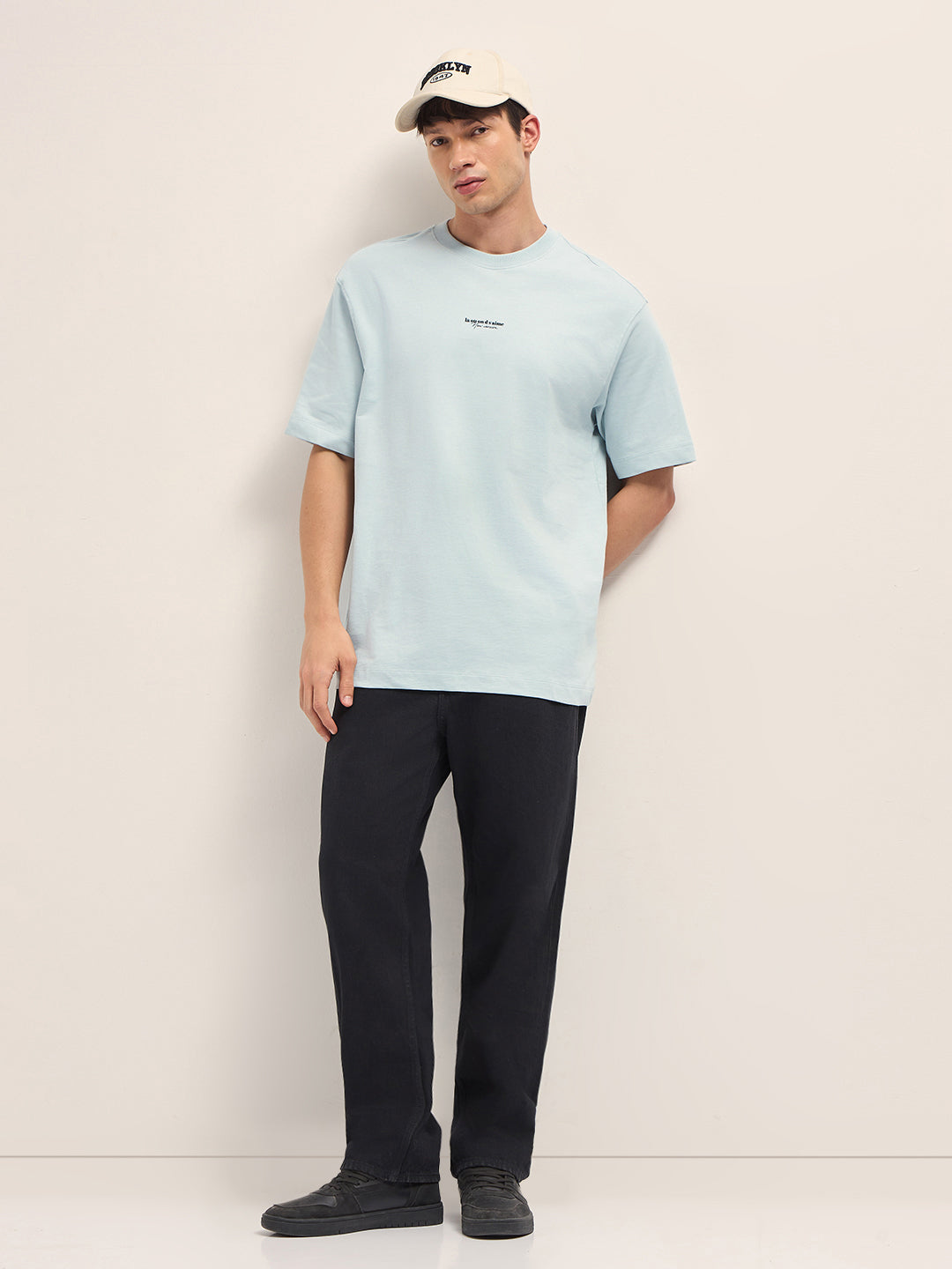 Men Cotton Crew Neck Printed Tshirt
