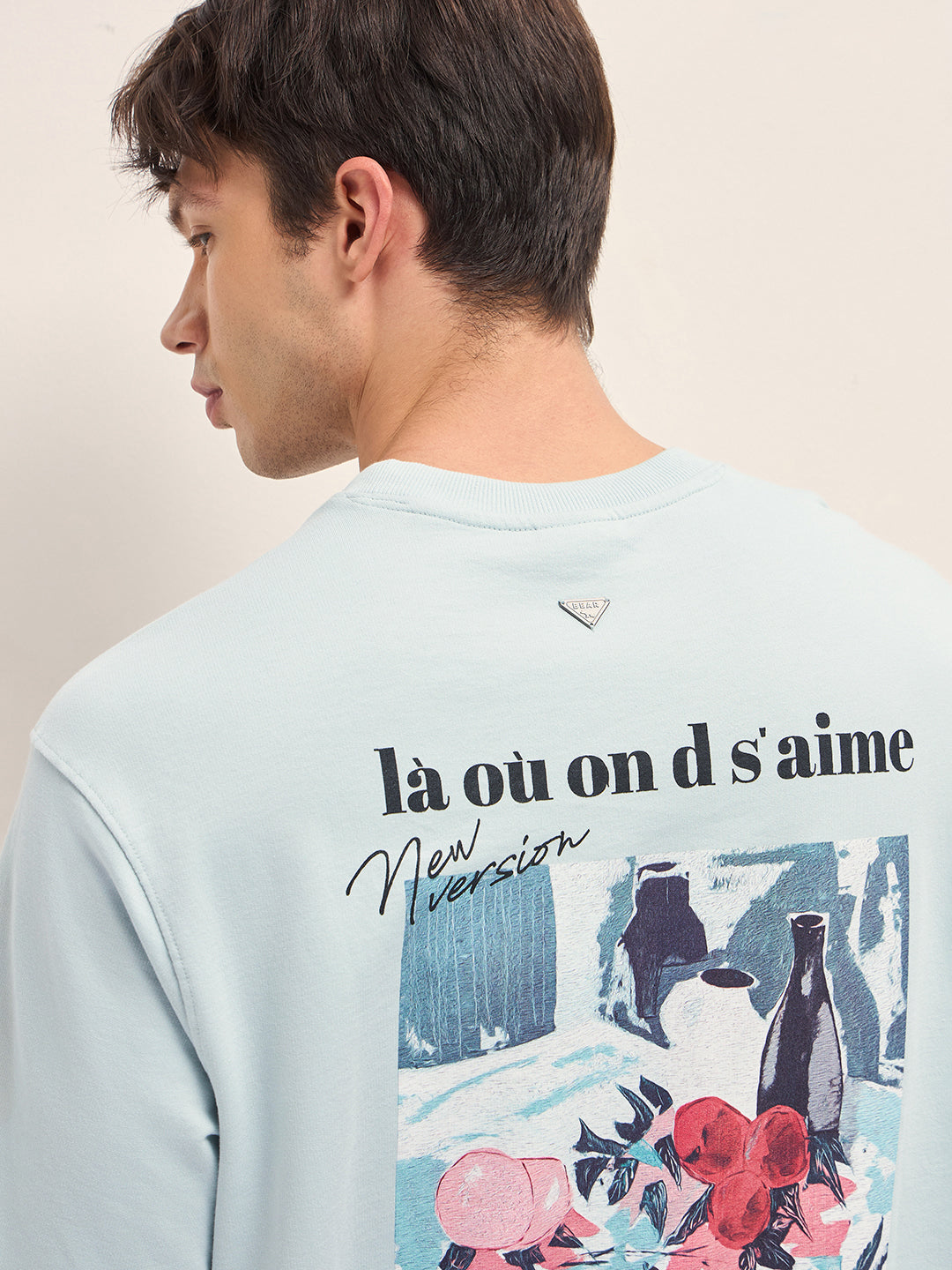 Men Cotton Crew Neck Printed Tshirt