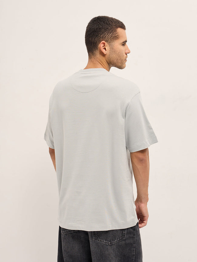 Men Light Grey Triangular Patch