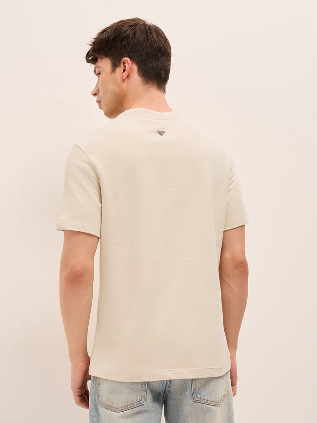 Men Pure Cotton Crew Neck T-Shirt