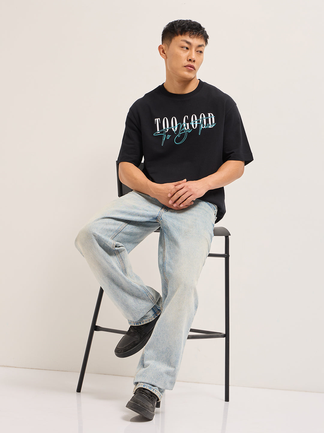 Men Shark Tank Limited Edition Black Crew Tee
