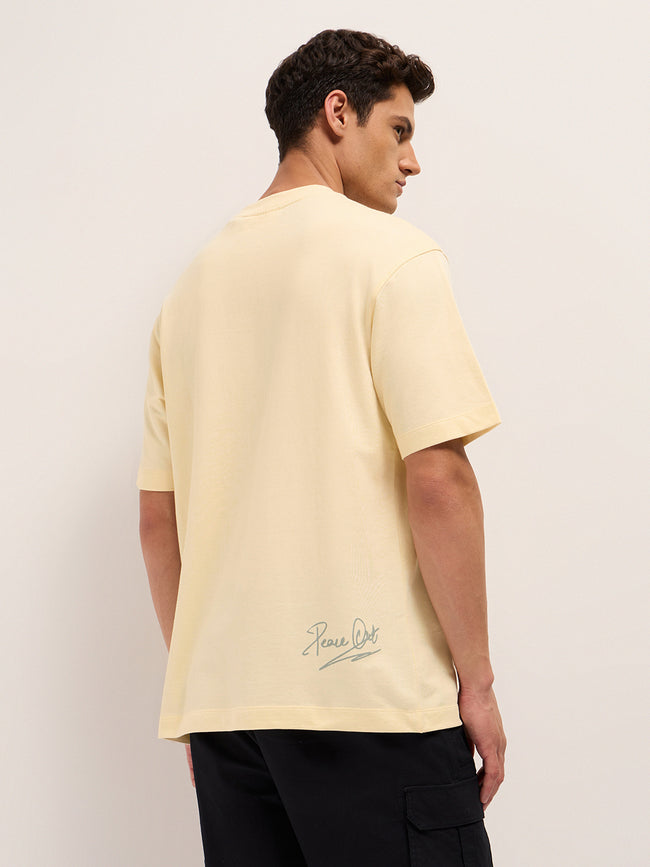 Men Cotton Graphic Printed Oversize Tshirt