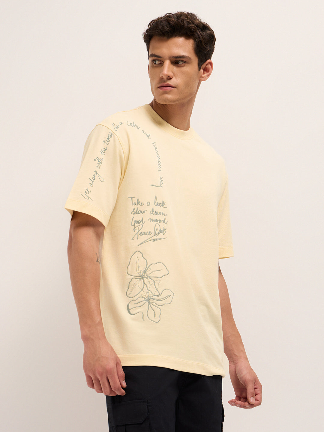 Men Cotton Graphic Printed Oversize Tshirt
