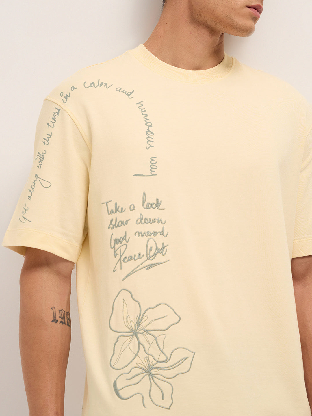 Men Cotton Graphic Printed Oversize Tshirt