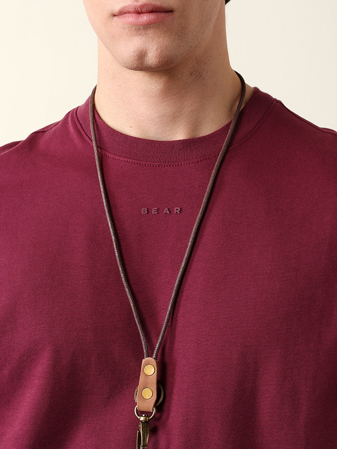 Men Pure Cotton Solid Round Neck Tshirt