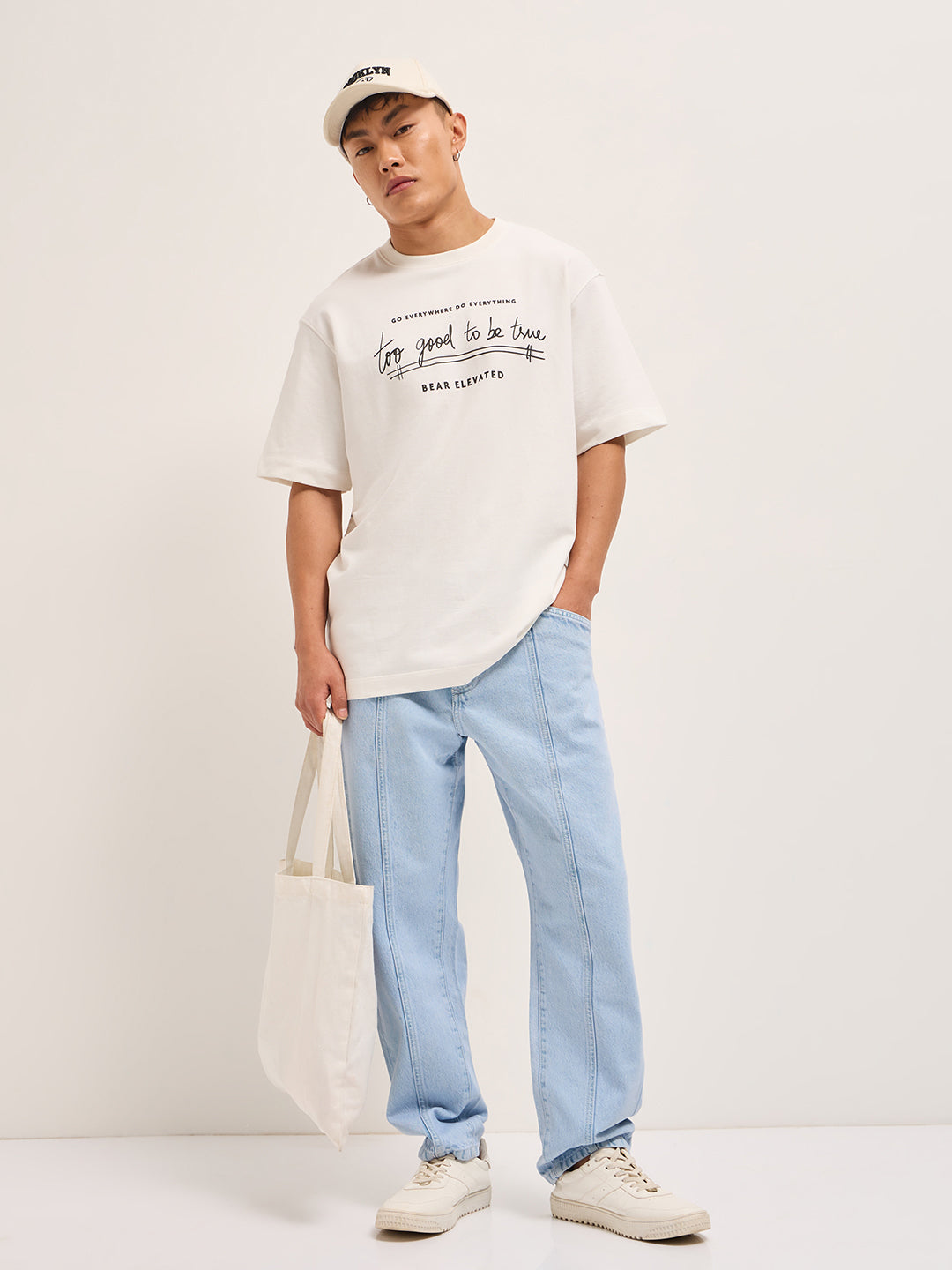 Men Shark Tank Limited Edition White Crew Tee