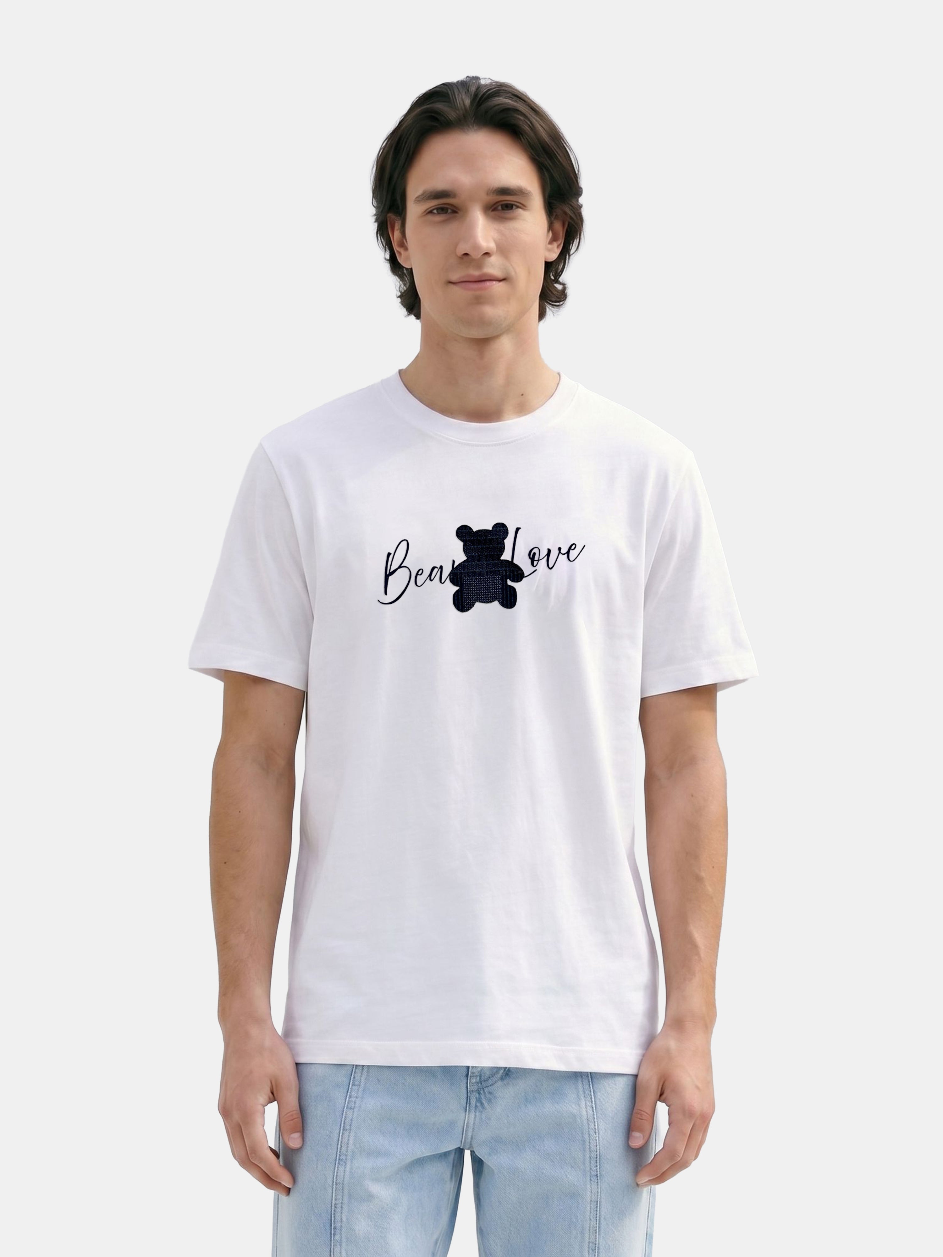 Men White  Cotton T-Shirt