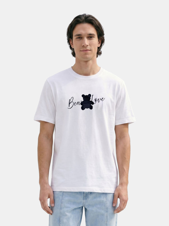 Men White  Cotton T-Shirt