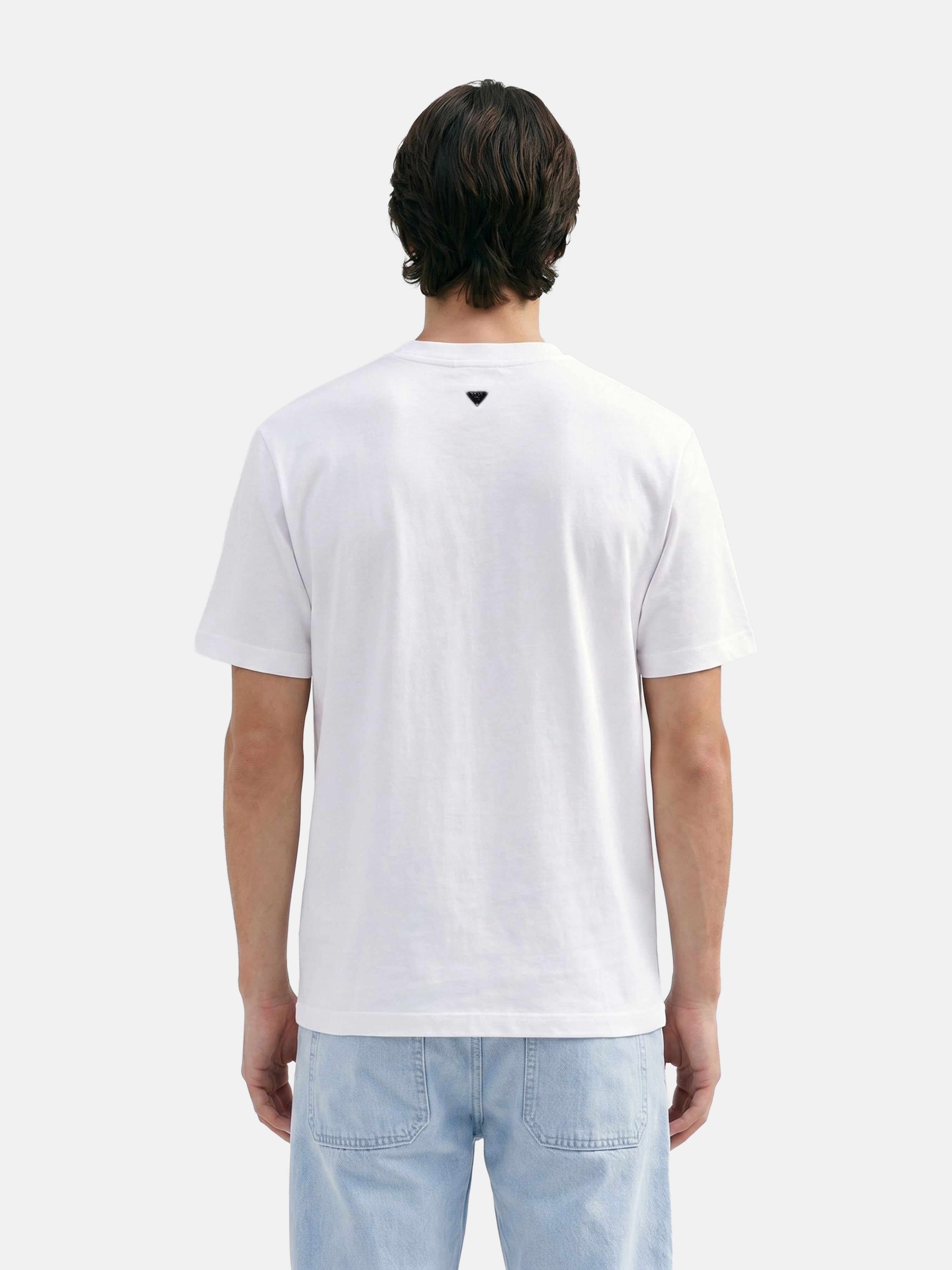 Men White  Cotton T-Shirt