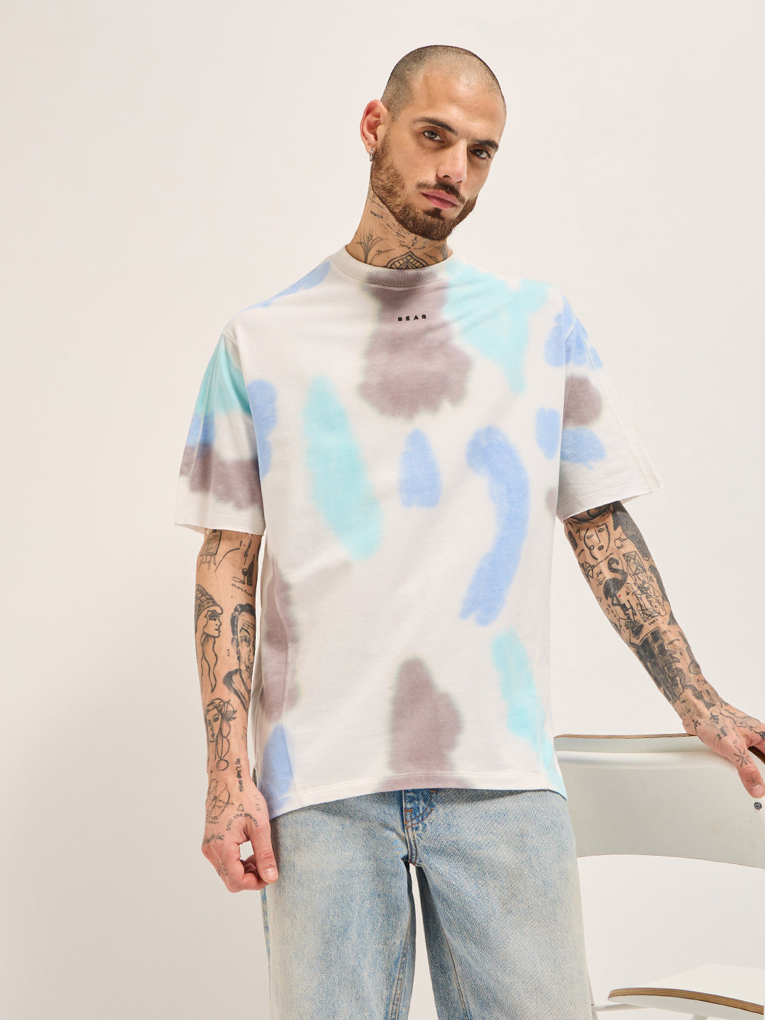 Men Multi-Color Oversize T-Shirt