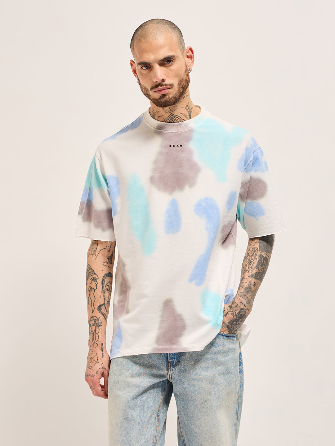 Men Multi-Color Oversize T-Shirt