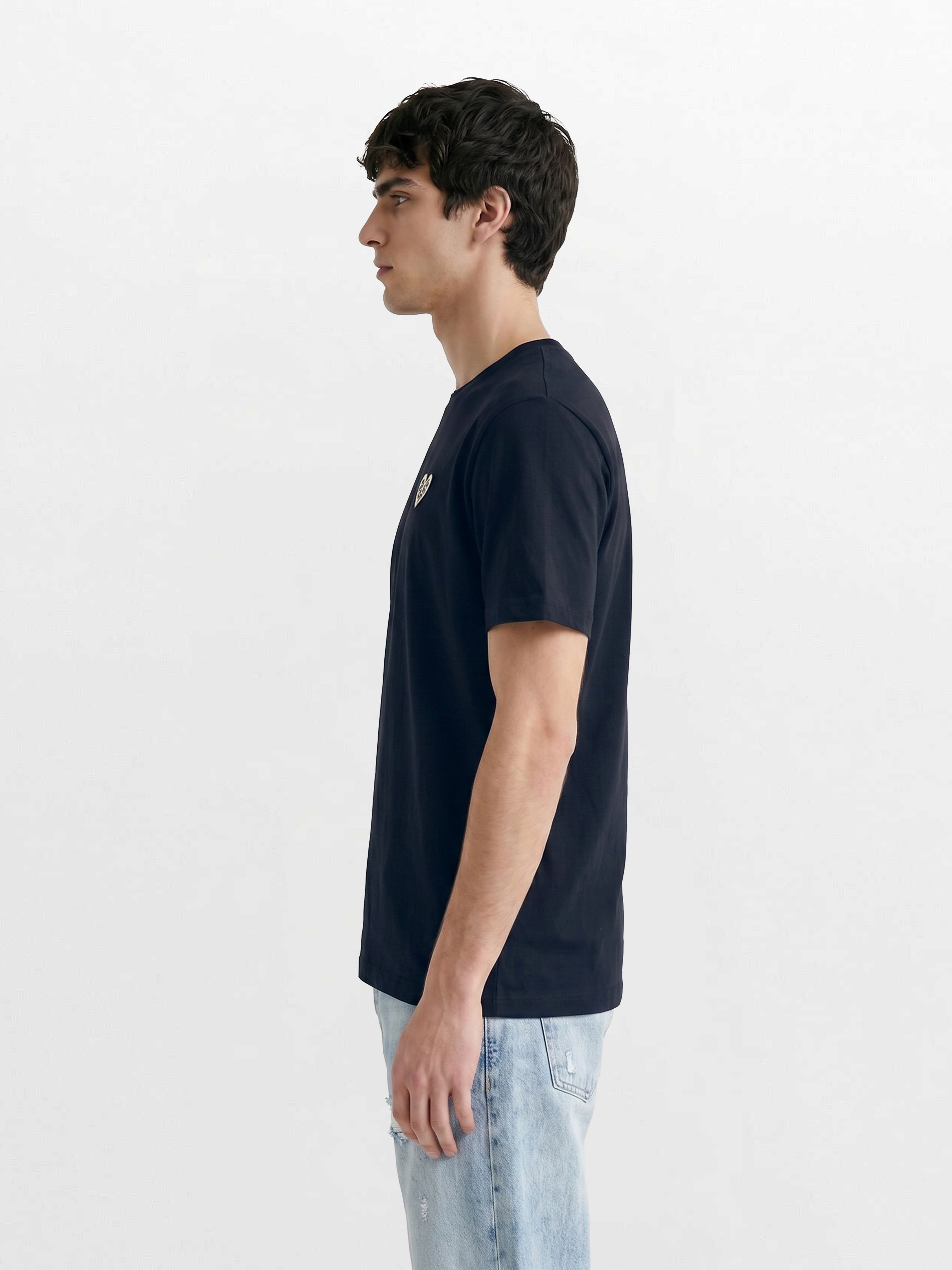 Men Black  Cotton T-Shirt