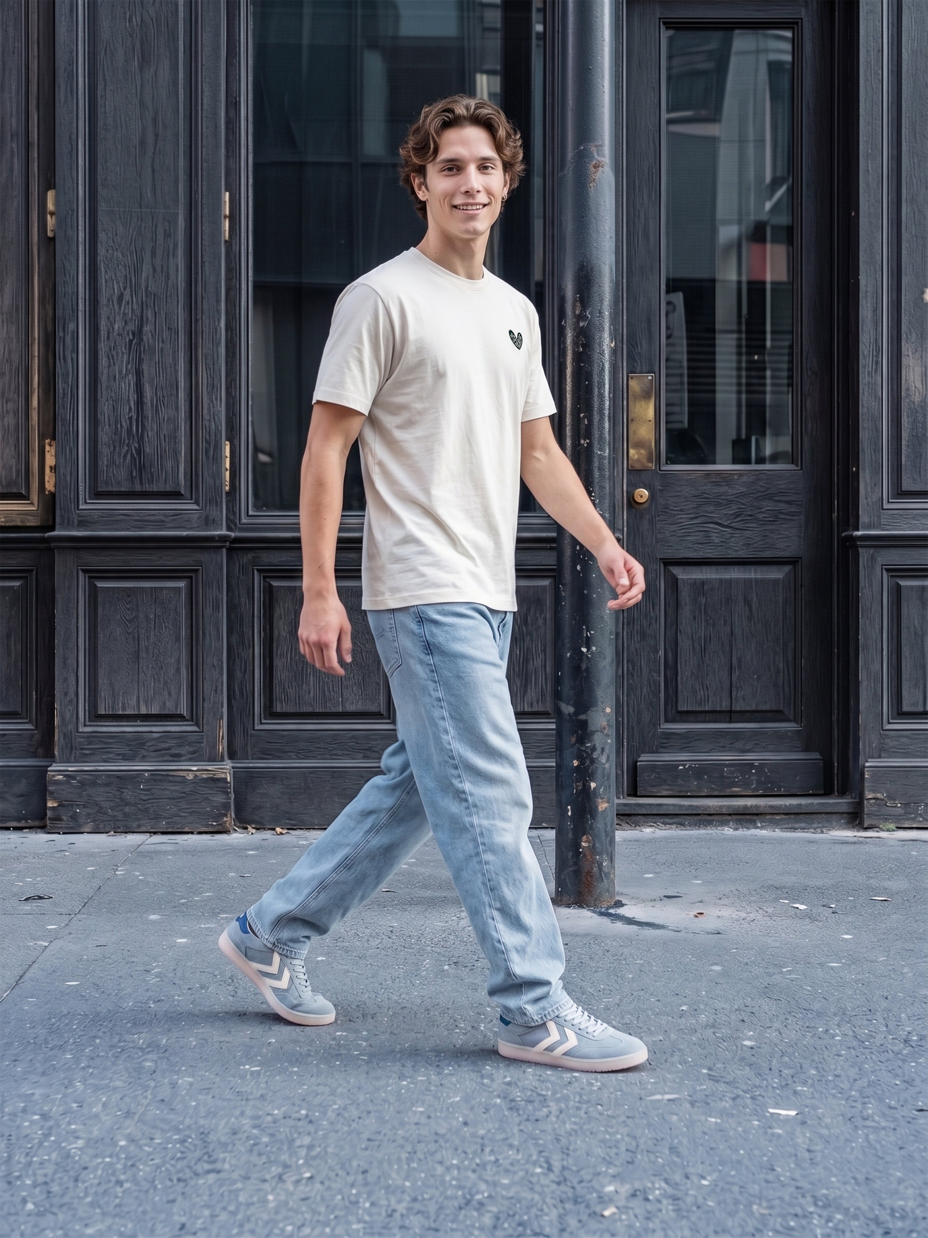 Men Off White  Cotton T-Shirt
