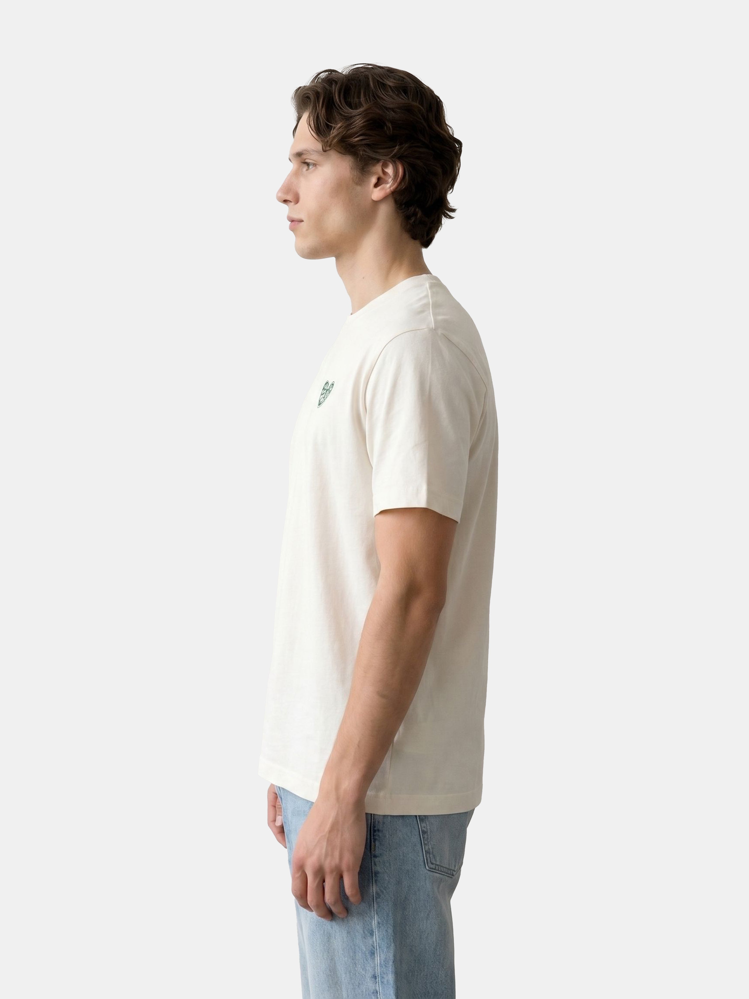 Men Off White  Cotton T-Shirt
