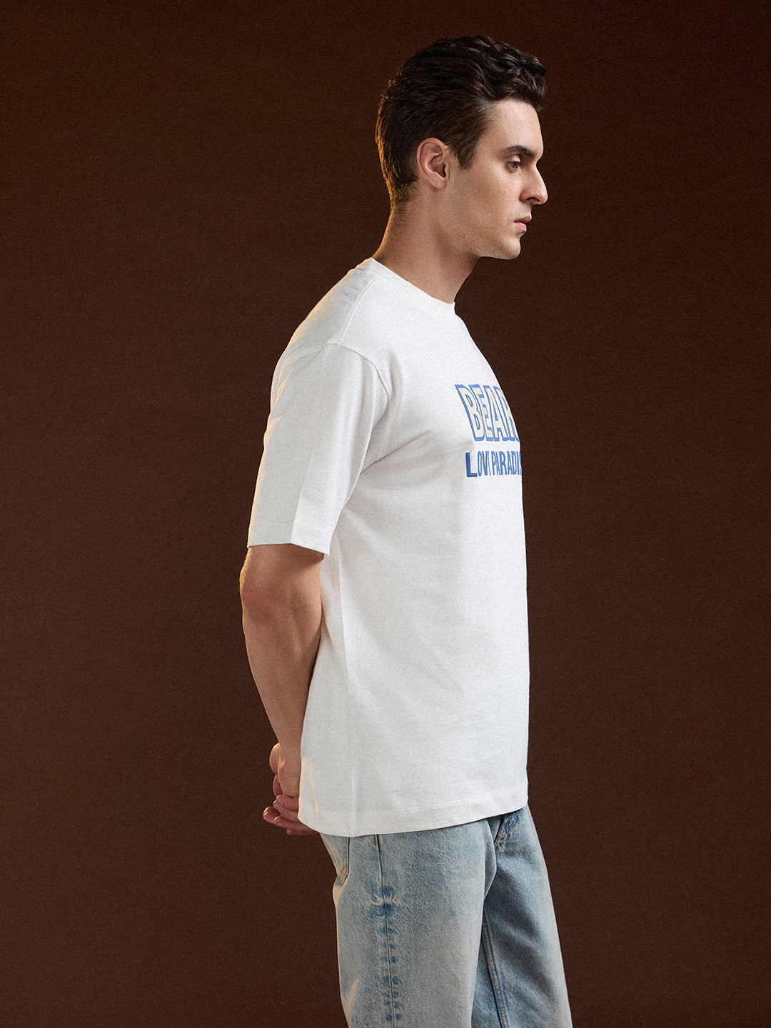 Men White Oversized T-Shirt