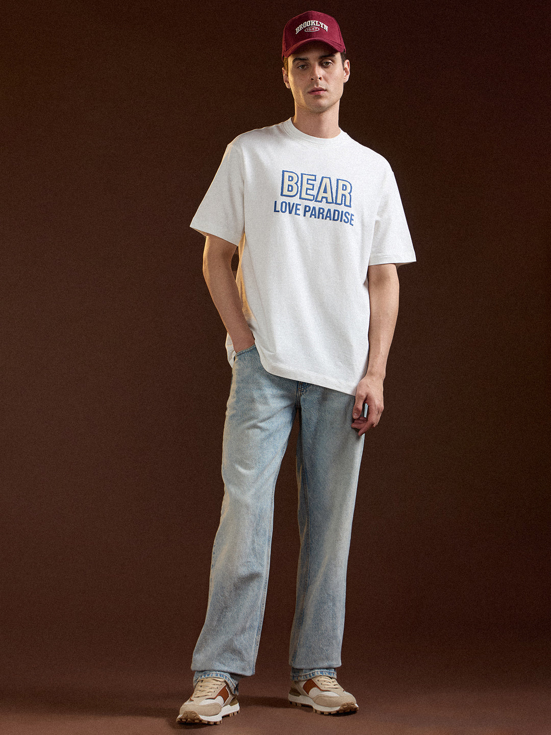 Men White Oversized T-Shirt