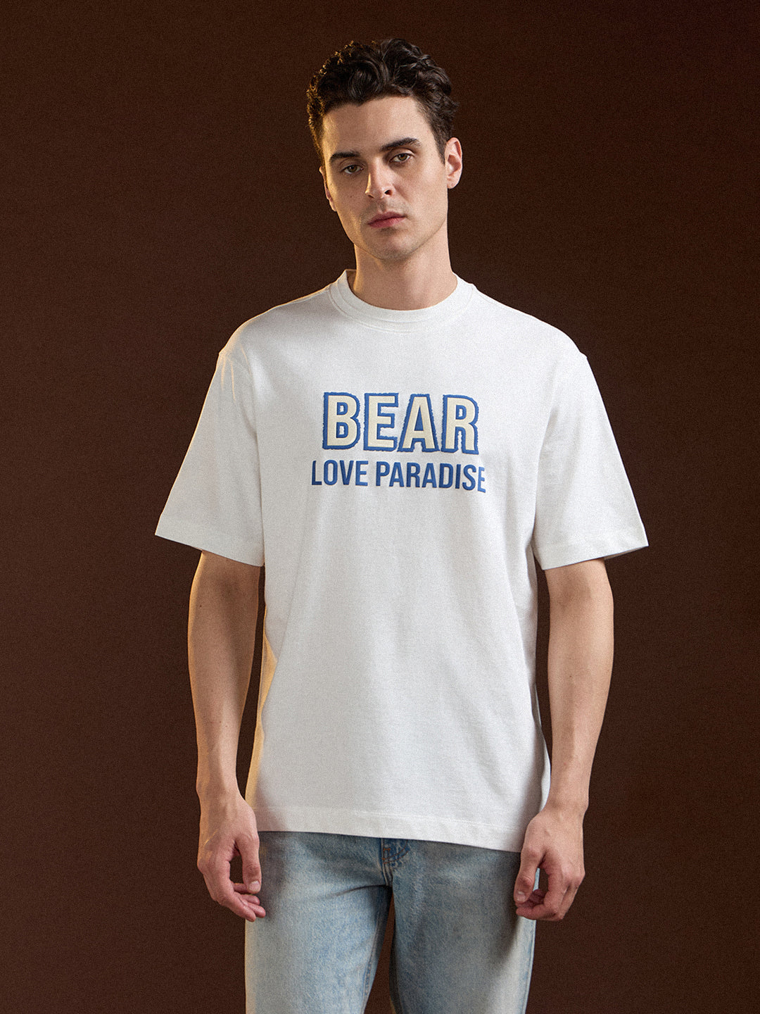 Men White Oversized T-Shirt