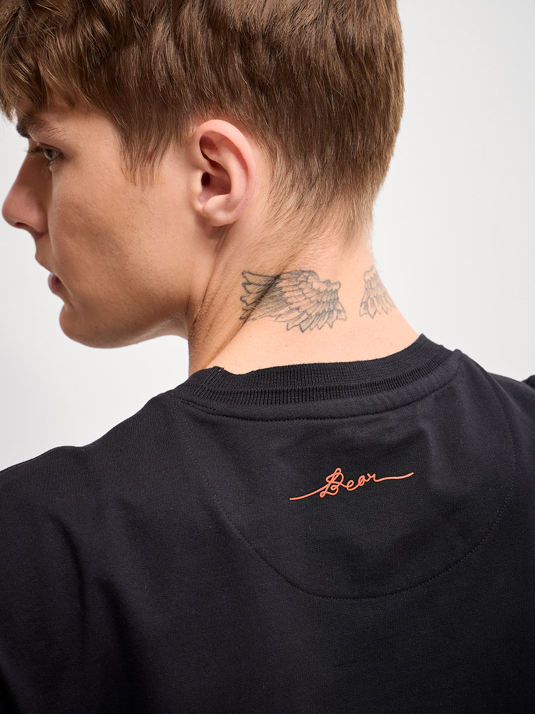 Men Black digital print Crew Neck T-Shirt