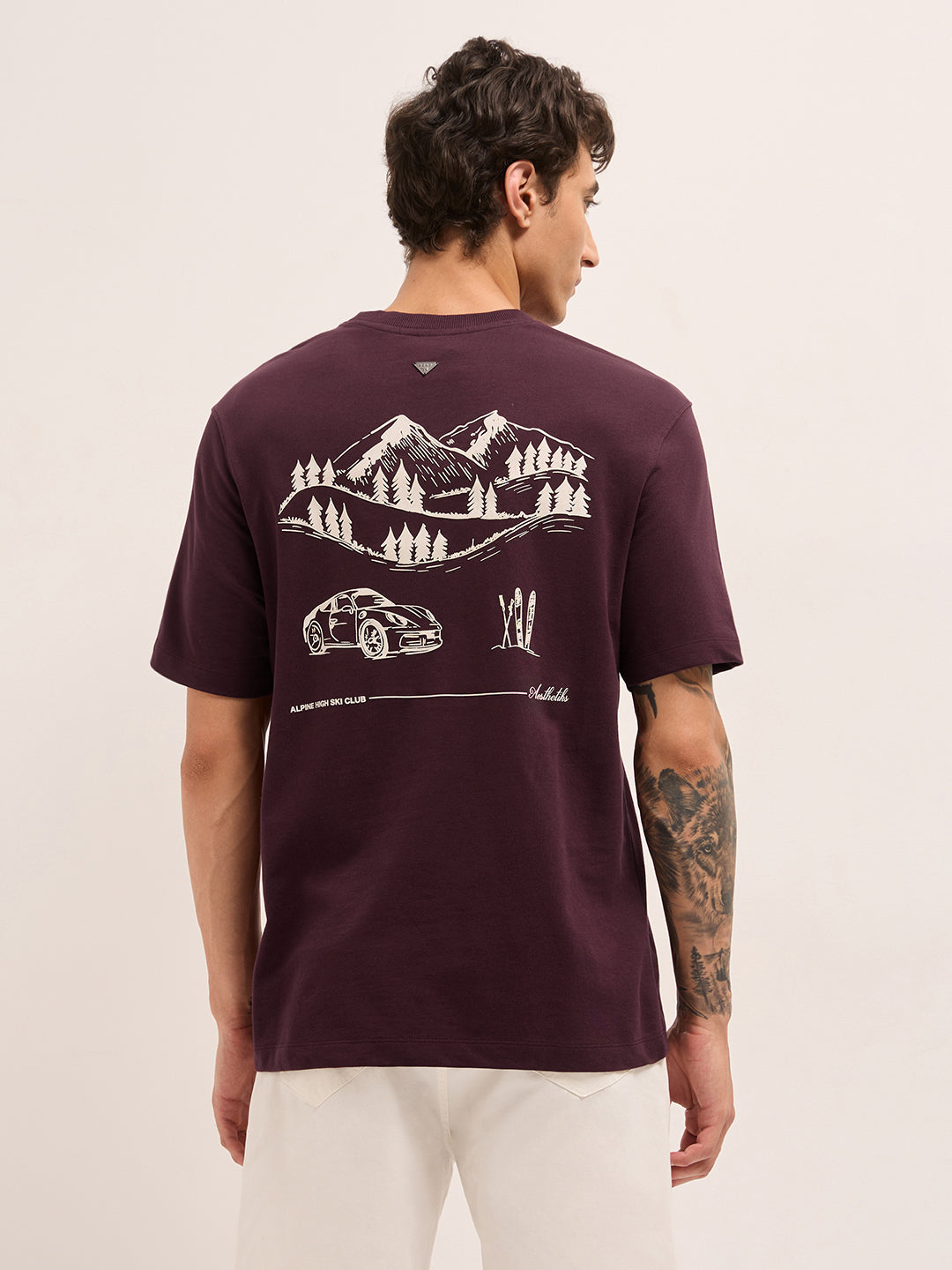 Men Pure Cotton Graphic Printed T-Shirt