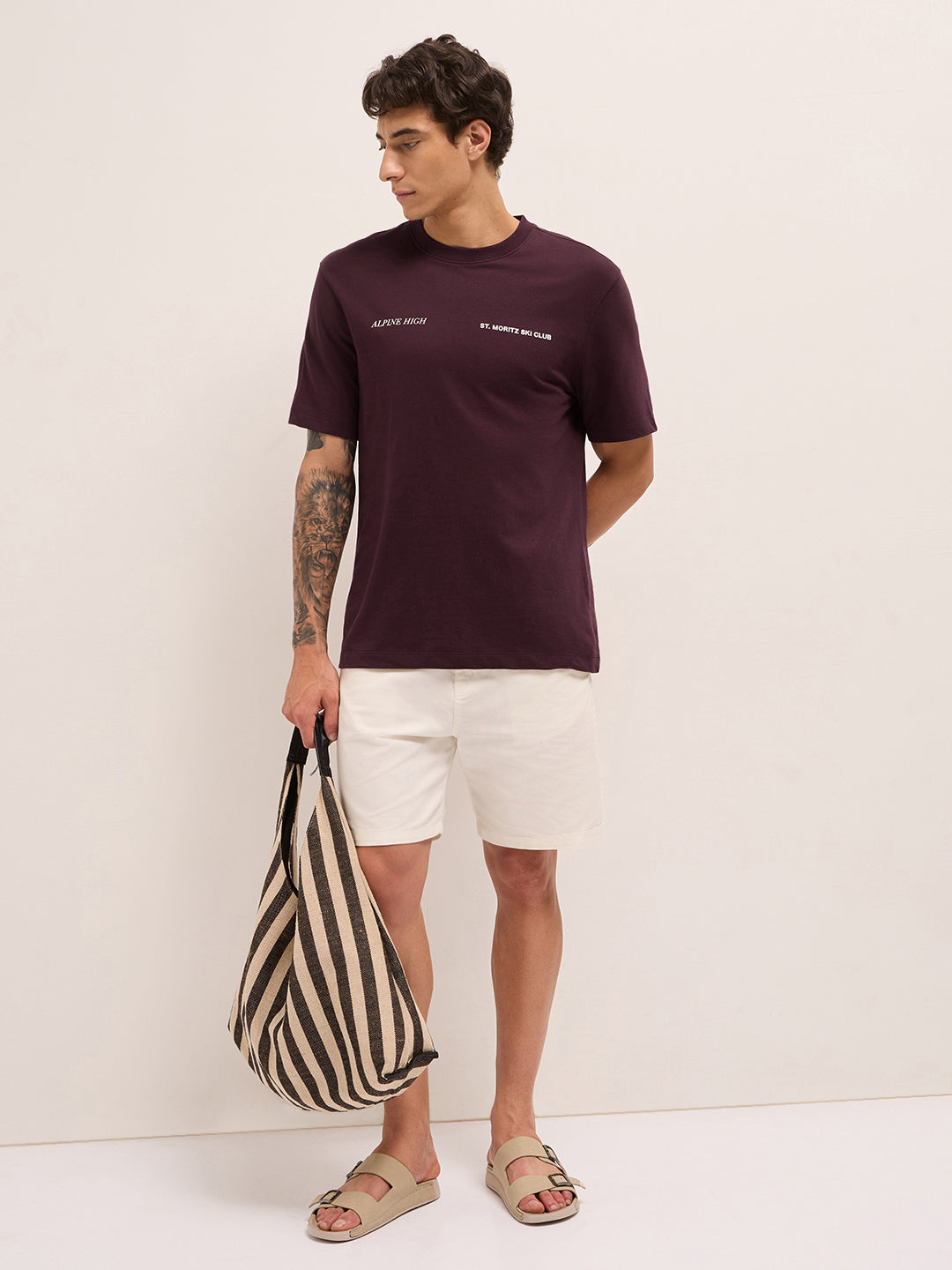 Men Pure Cotton Graphic Printed T-Shirt