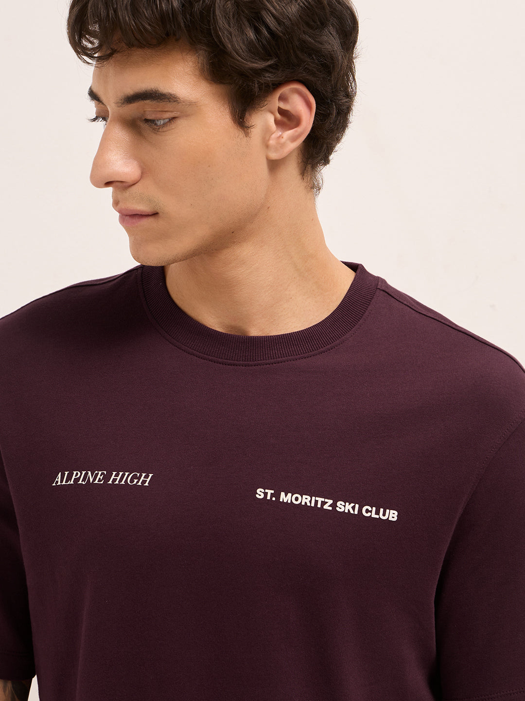 Men Pure Cotton Graphic Printed T-Shirt