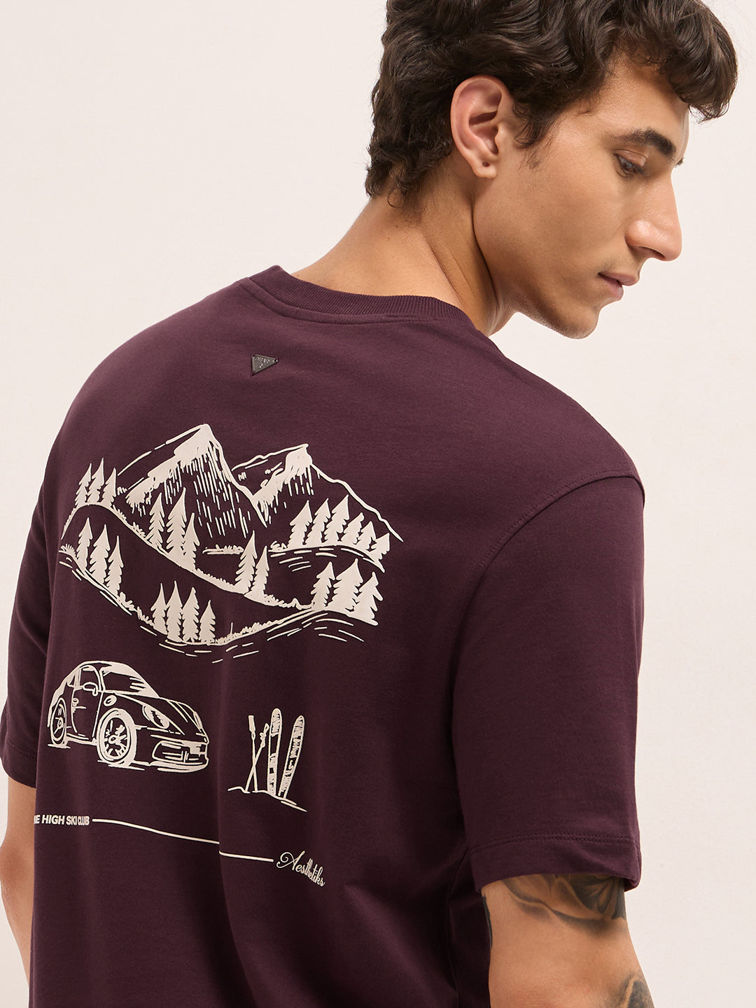 Men Pure Cotton Graphic Printed T-Shirt