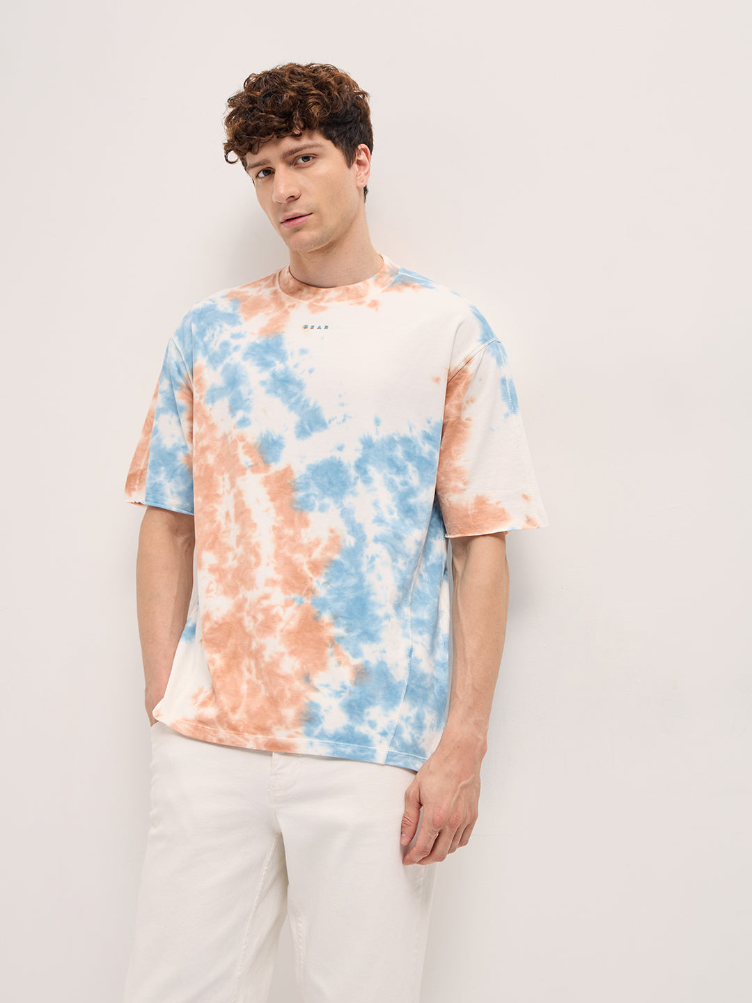 Men MultiColor Tie-Dye Oversized T-shirt
