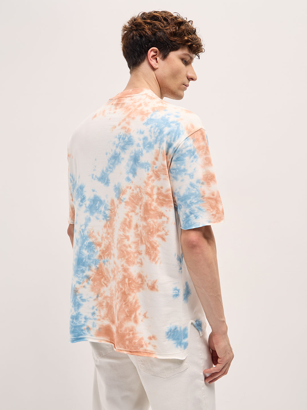 Men MultiColor Tie-Dye Oversized T-shirt