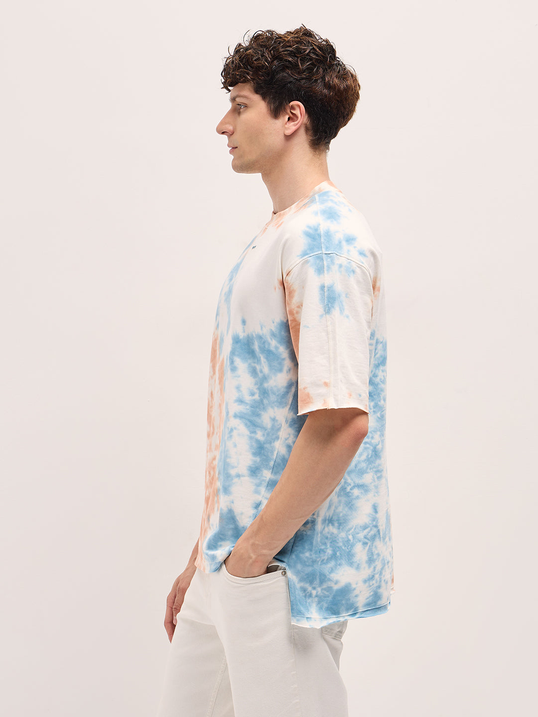 Men MultiColor Tie-Dye Oversized T-shirt