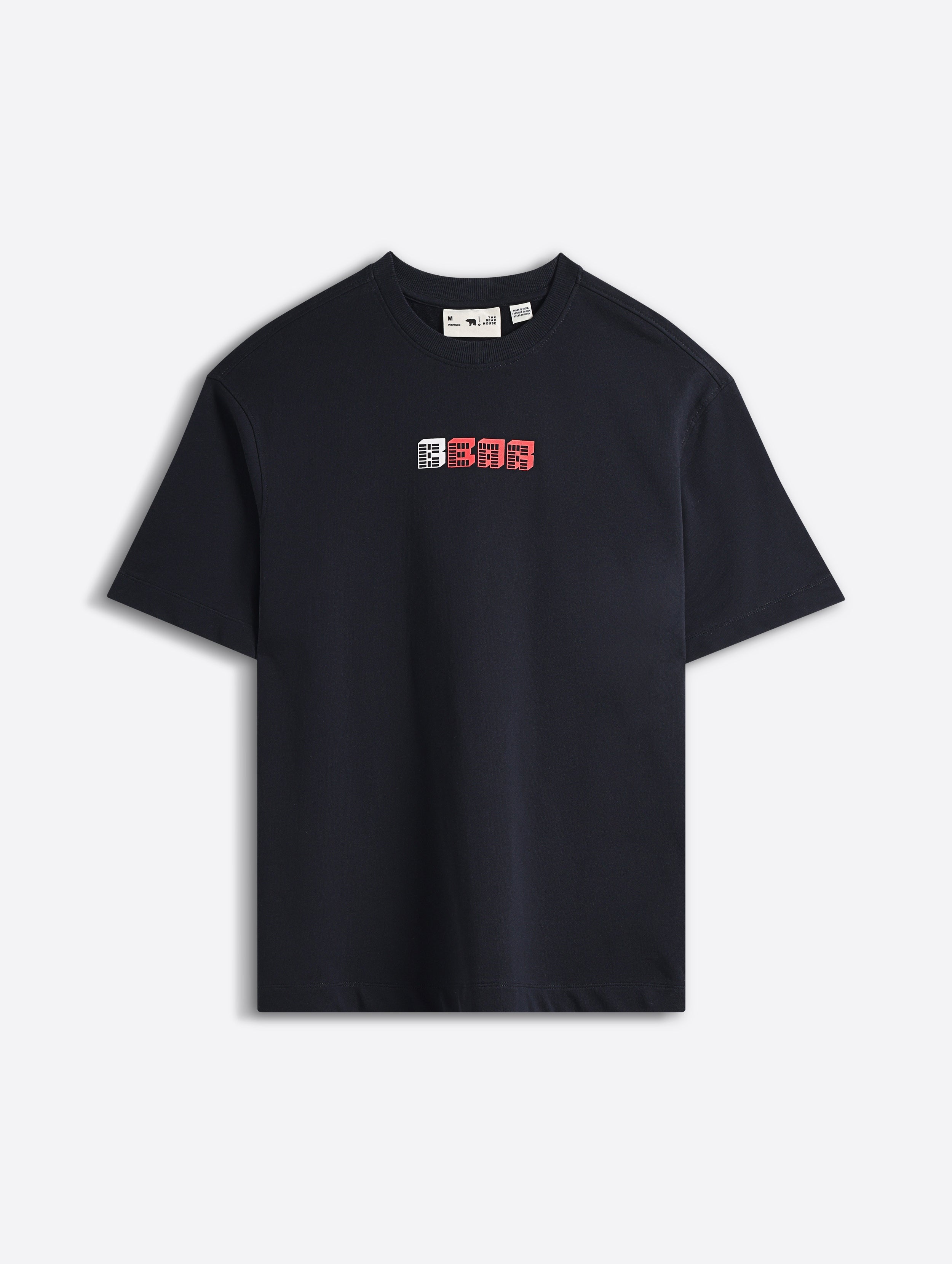 Men Black Cotton Printed T-Shirt