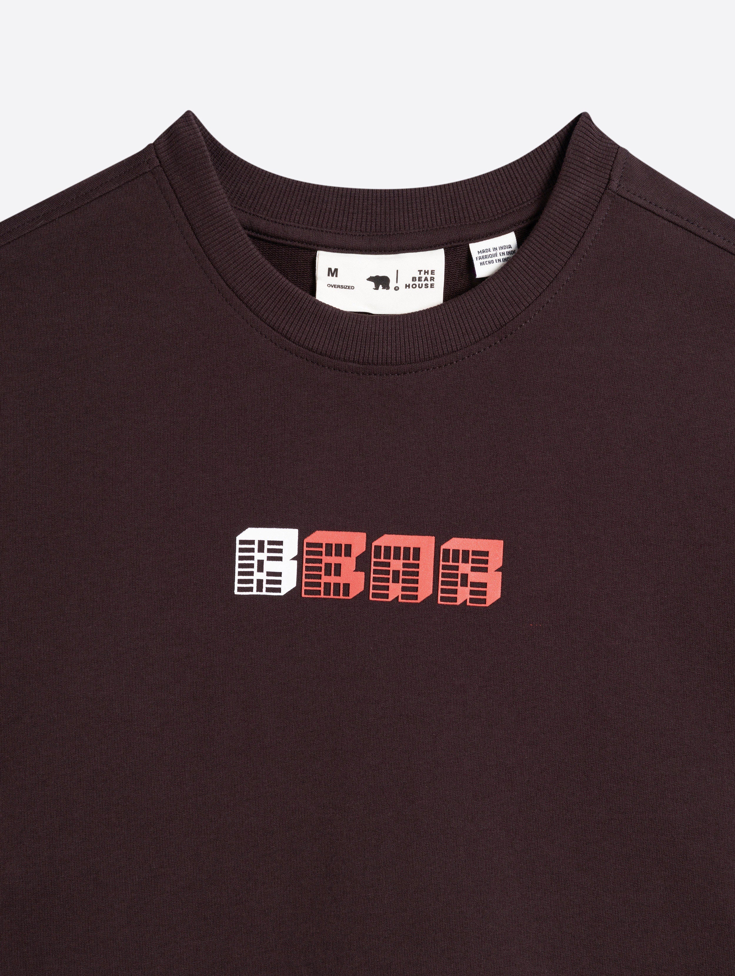 Men Brown Cotton Printed T-Shirt