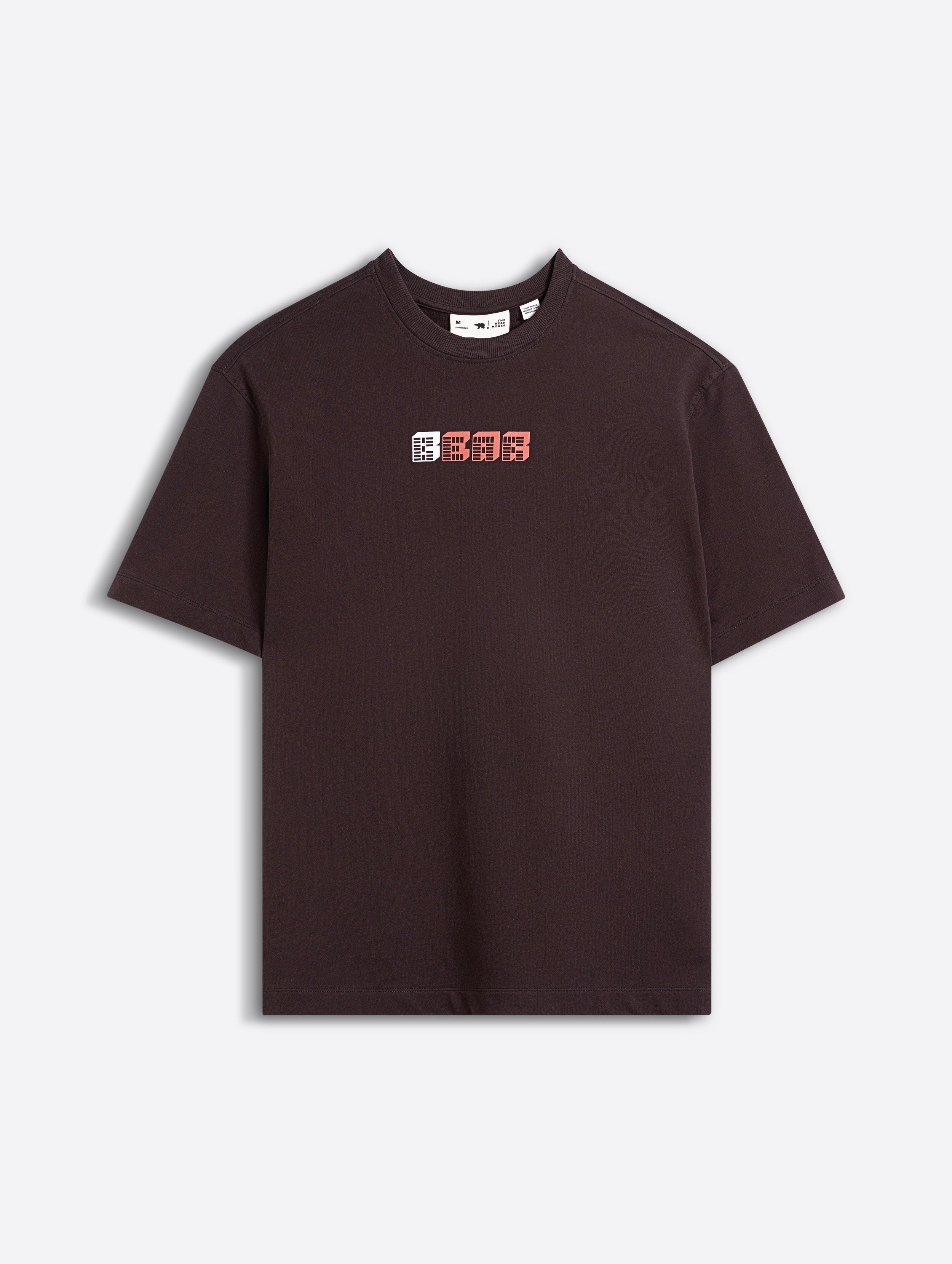 Men Brown Cotton Printed T-Shirt
