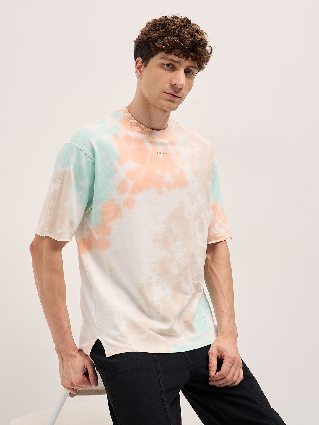 Men MultiColor Tie-Dye Oversized T-shirt