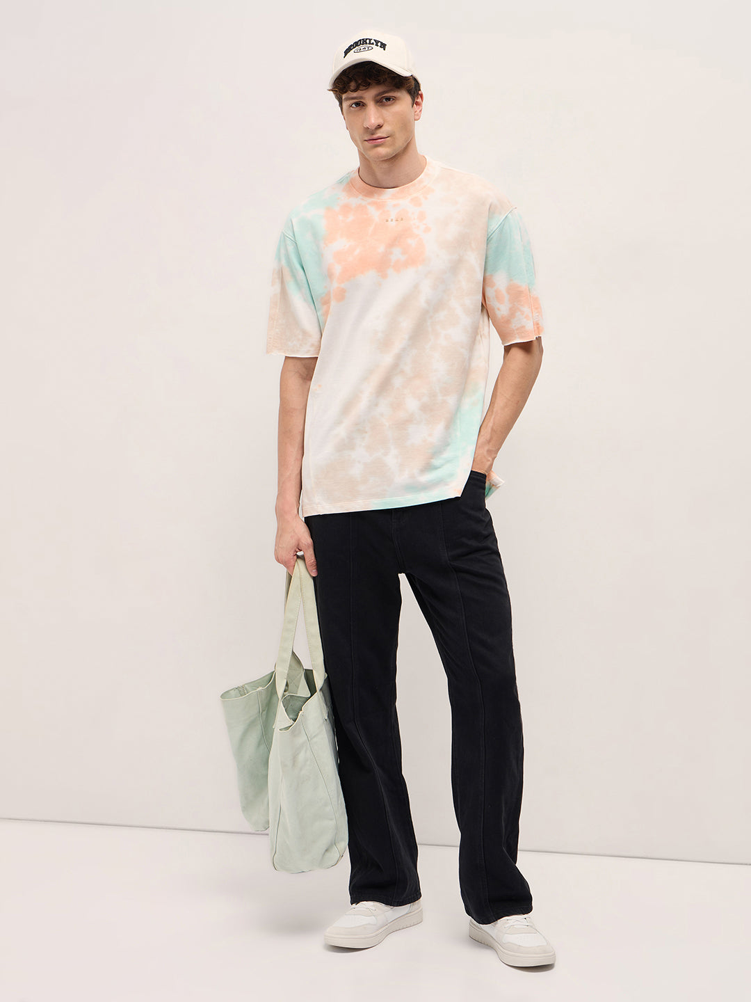 Men MultiColor Tie-Dye Oversized T-shirt