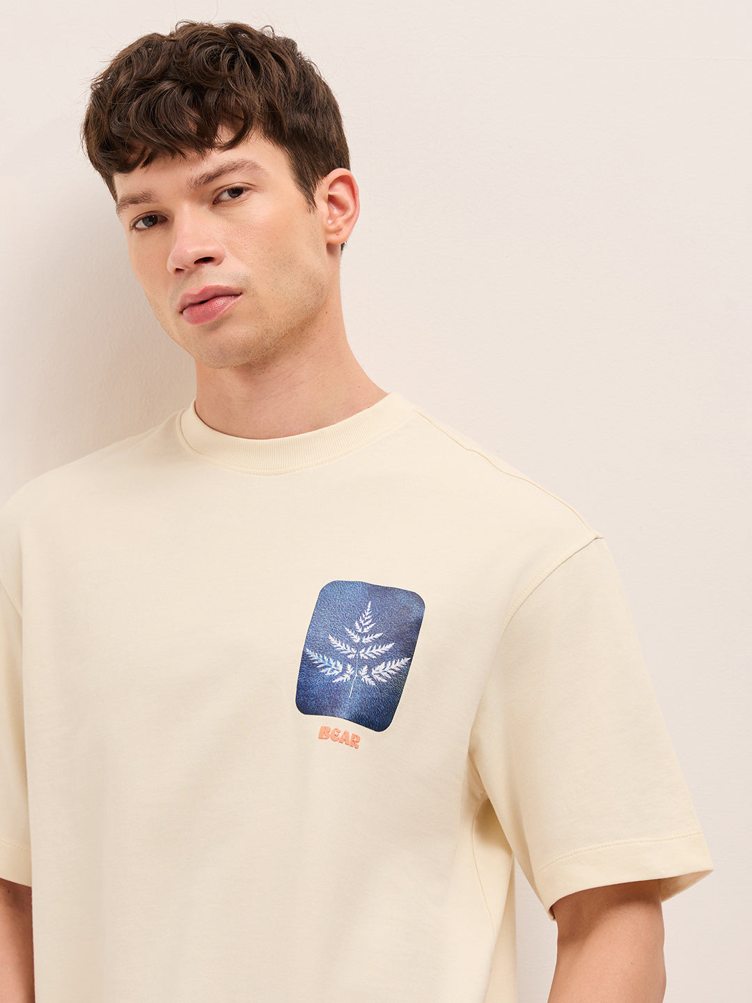 Men Pure Cotton Crew Neck T-Shirt