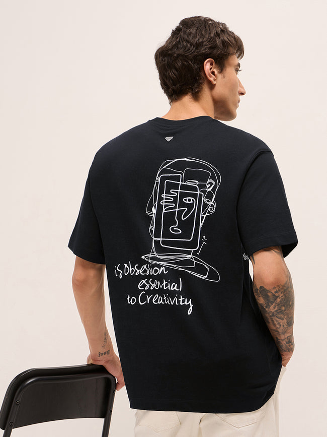 Men Pure Cotton Graphic Printed T-Shirt