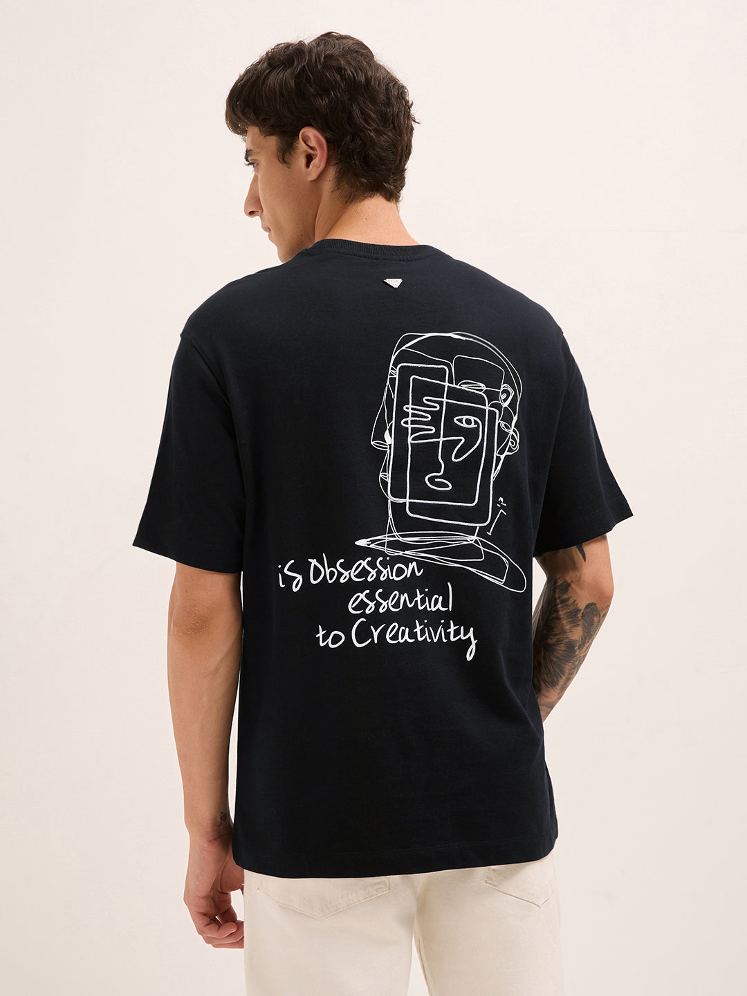 Men Pure Cotton Graphic Printed T-Shirt