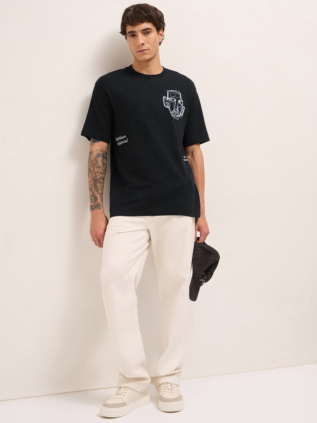 Men Pure Cotton Graphic Printed T-Shirt